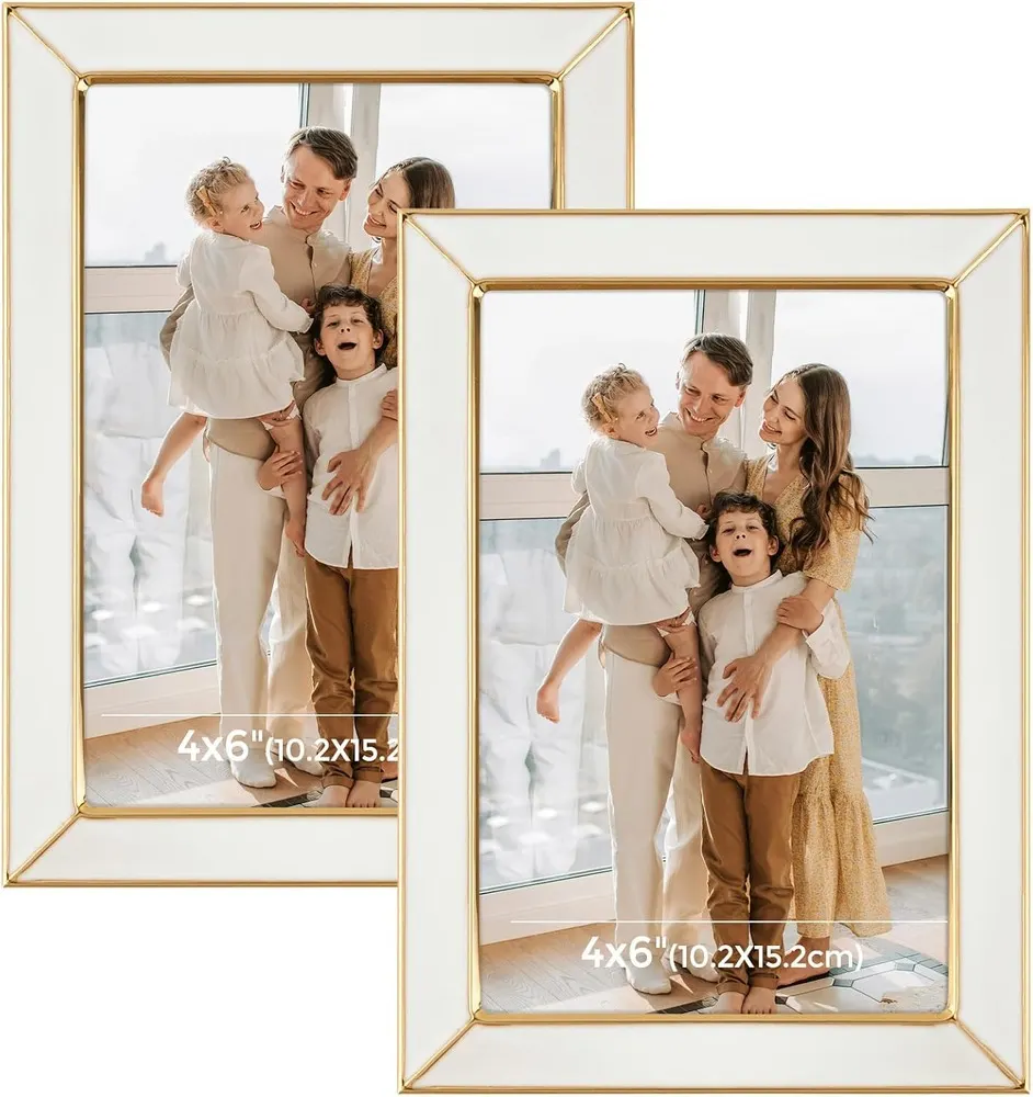 Frametory 2-Pack White Enamel Picture Frame