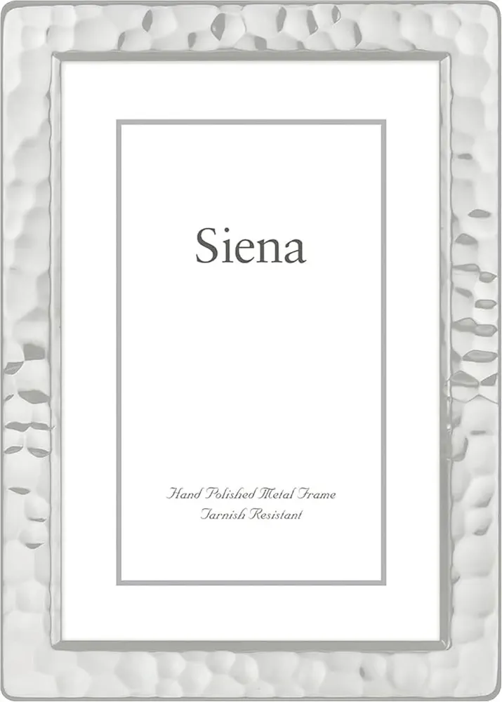 Siena Hammered Silver Picture Frame