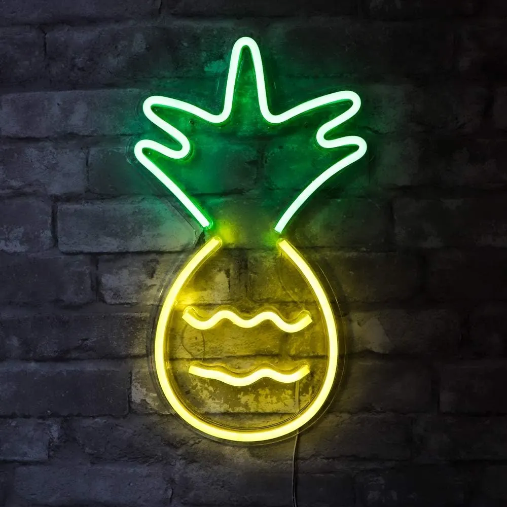 Isaac Jacobs LED Neon Pineapple Wall Sign