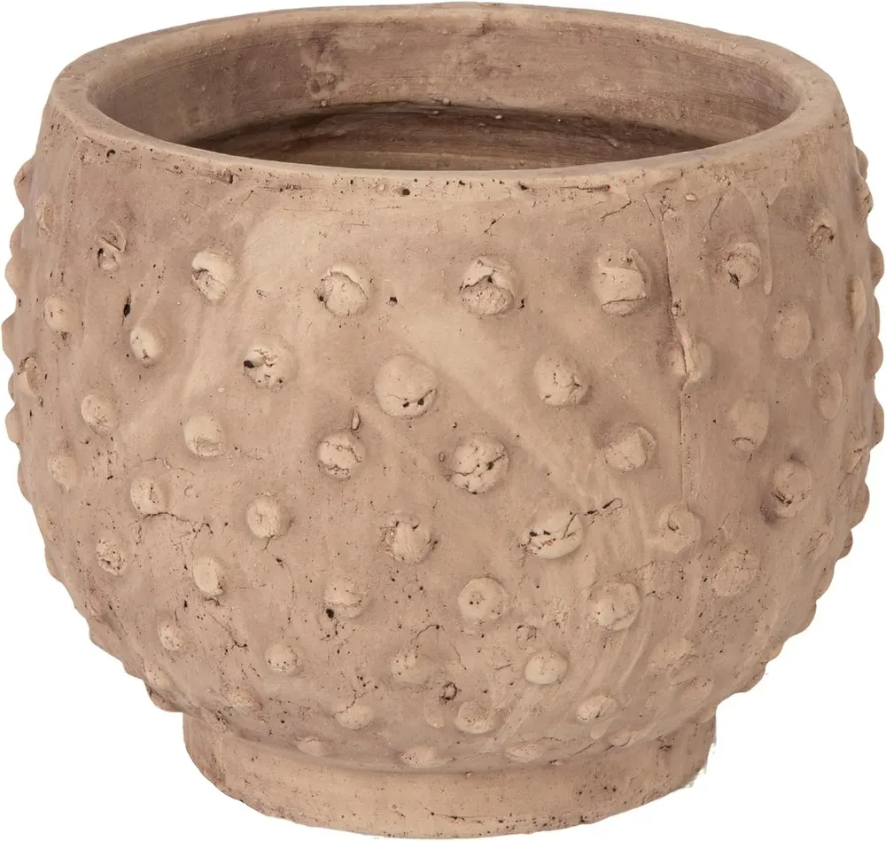 Creative Co-Op Sandstone Hobnail Planter