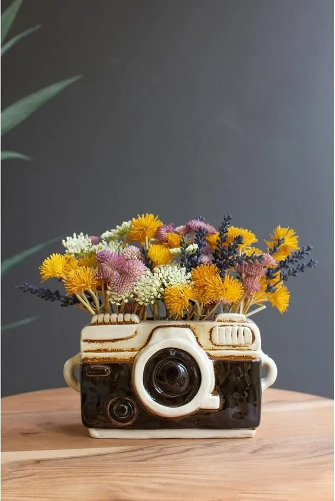 Kalalou Ceramic Camera Planter