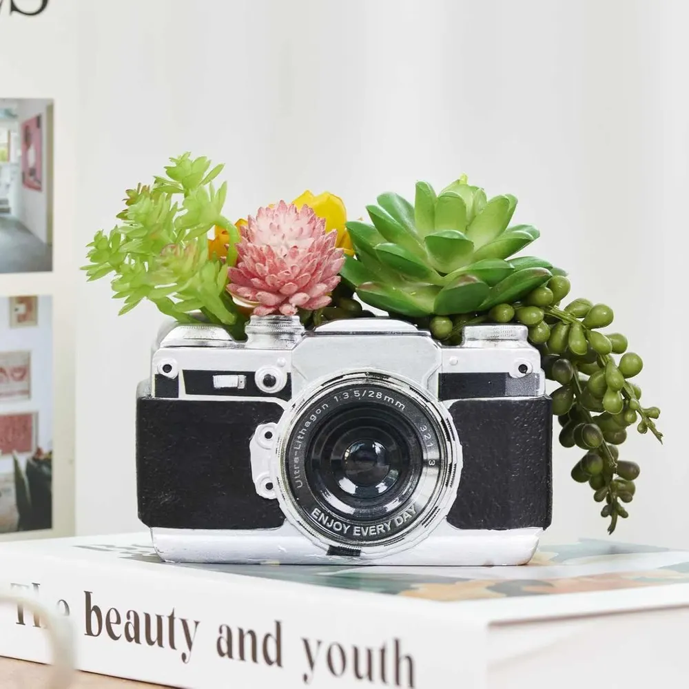 KIKTOP Camera Decorative Planter