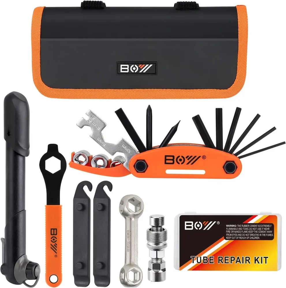 Bicycle Repair Bag With Tire Pump