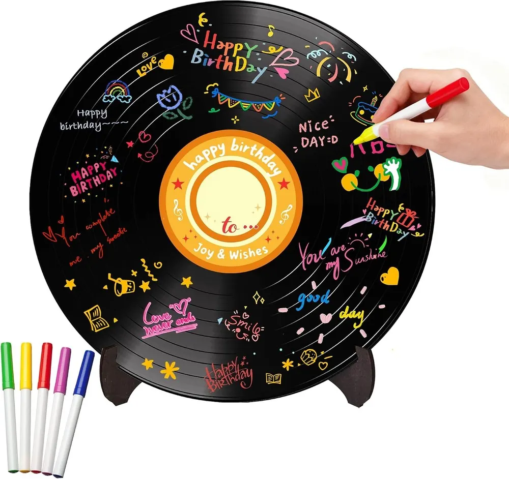 Holkcog Vinyl Record Birthday Sign