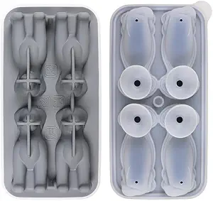 Labrador Silicone Ice Cube Tray, Grey (BPA-Free)