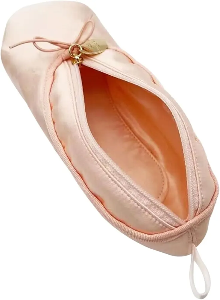 TCULIHWY Pink Ballet Shoe Makeup Bag