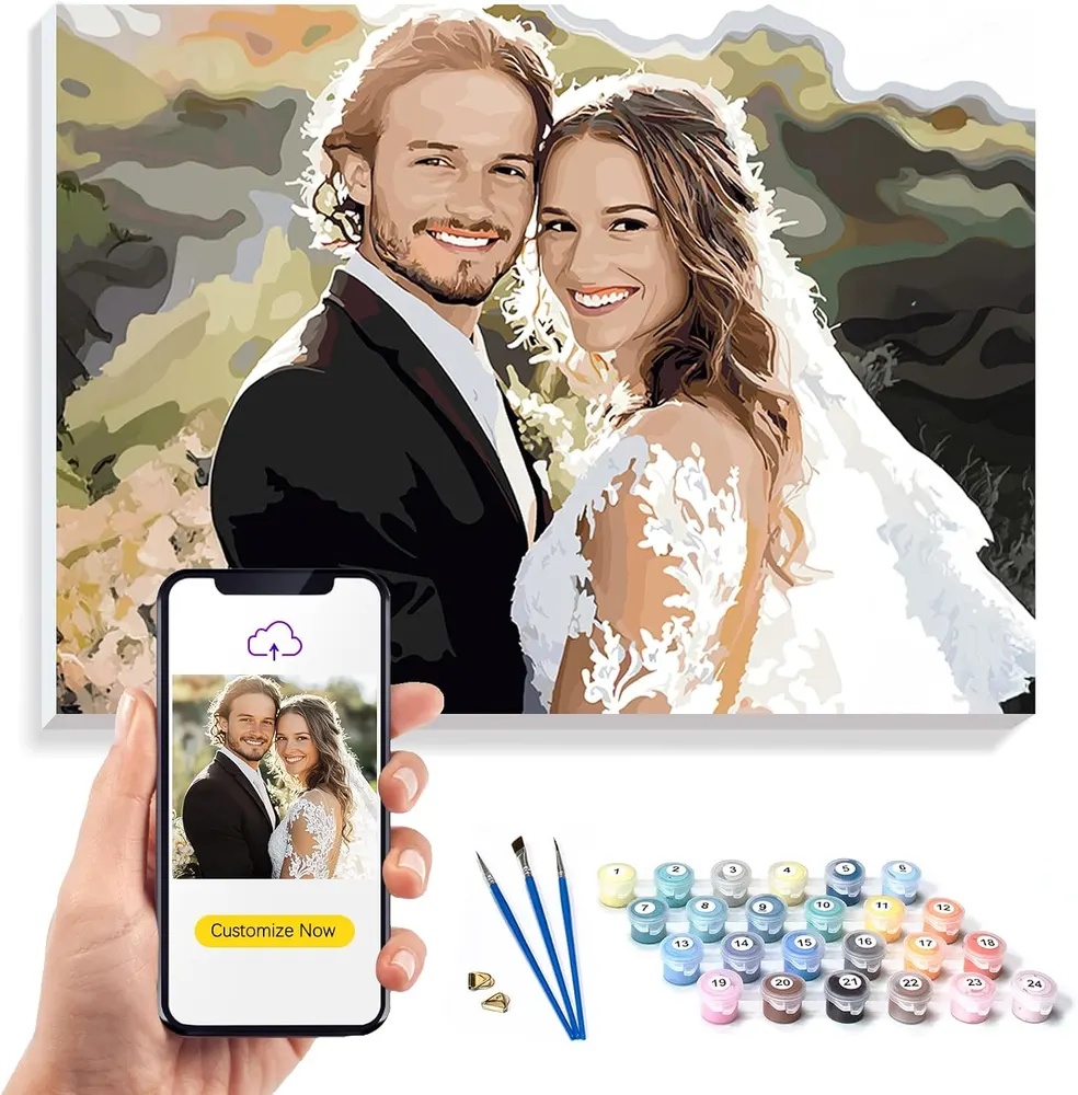 Custom Paint by Numbers Kit from Your Own Photo