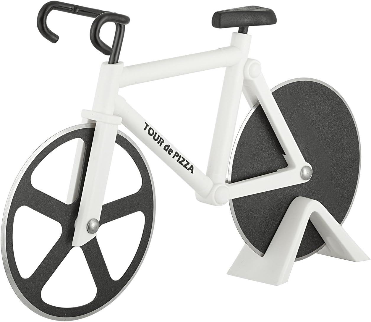 Bicycle Pizza Cutter - TOUR de PIZZA Cutter with Display Stand