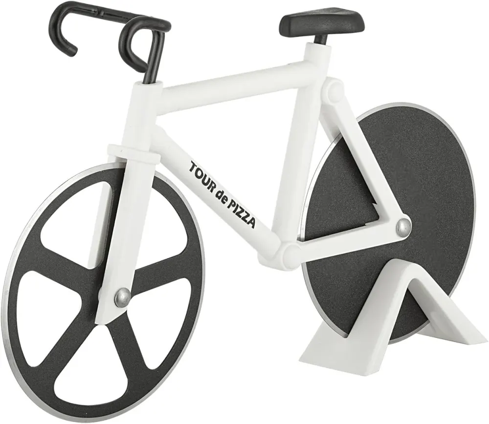 Bicycle Pizza Cutter - TOUR de PIZZA Cutter with Display Stand