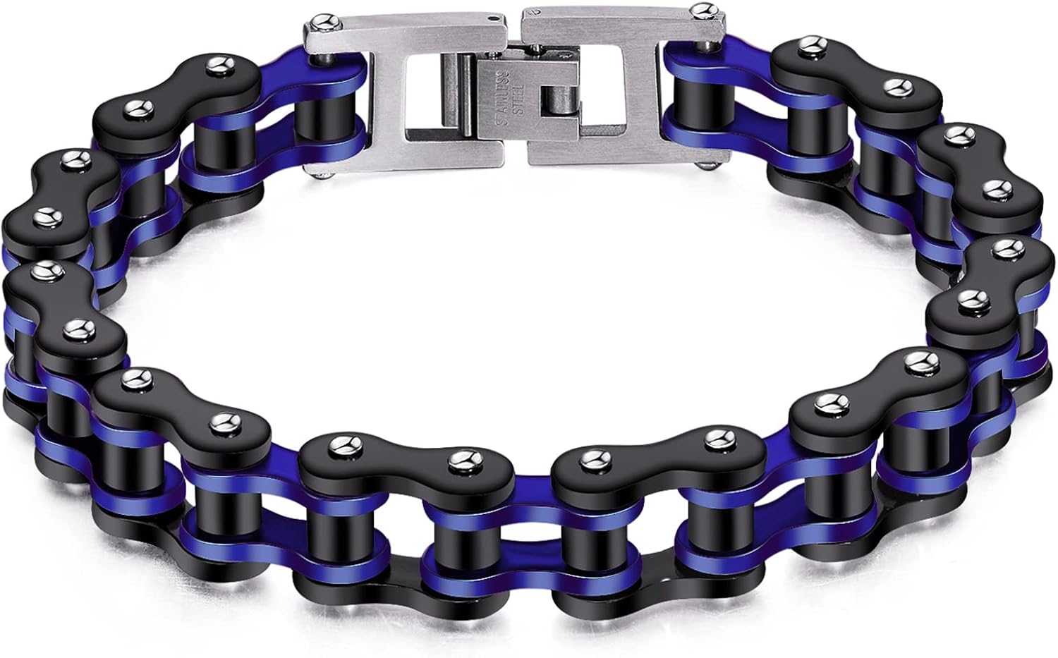 Feraco Mens Bikers Bracelet Stainless Steel Motorcycle Bike Chain Bracelets