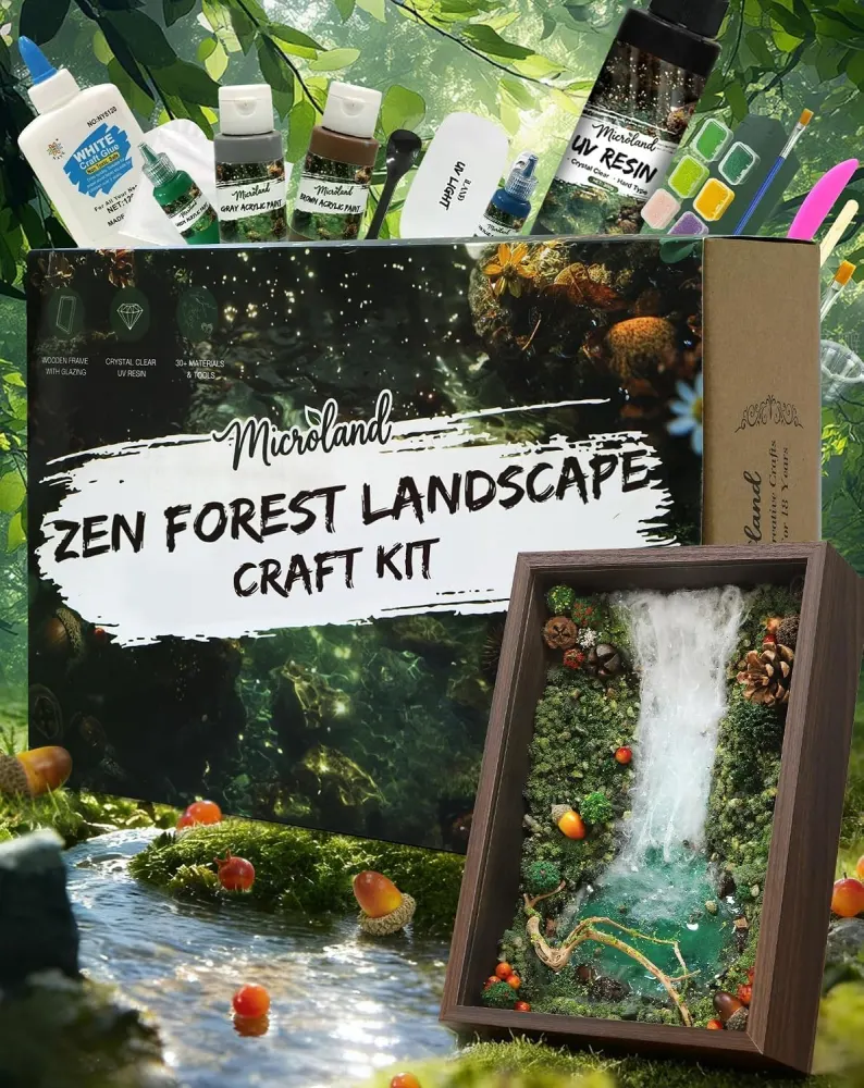 Microland Calming Craft Kit - DIY Zen Forest Landscape Resin Craft