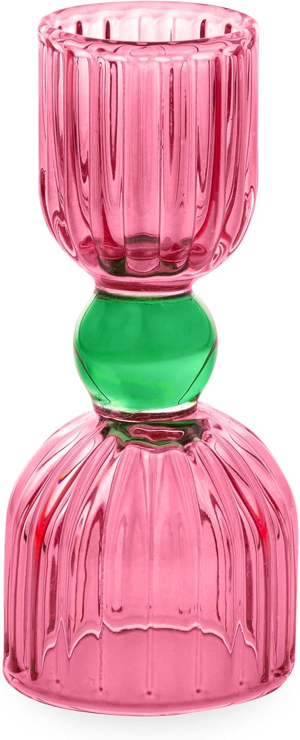 ban.do Glass Cocktail Jigger, Pink & Green