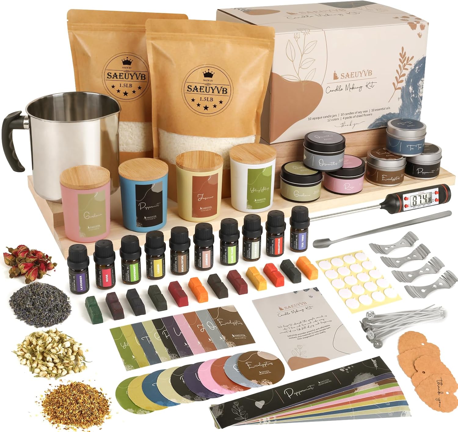 SAEUYVB DIY Soy Candle Making Kit