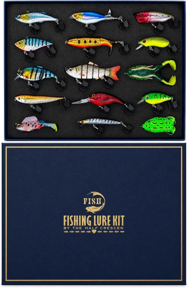 Fishing Lures Kit for Bass, 15pc