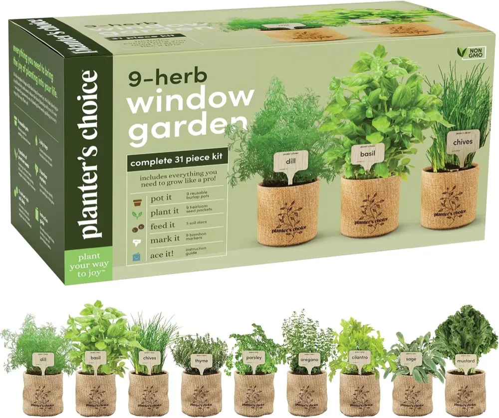 9-Herb Indoor Window Garden Kit