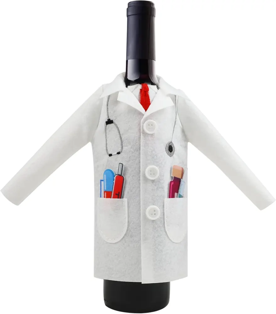 Doctor Coat Wine Bottle Cover