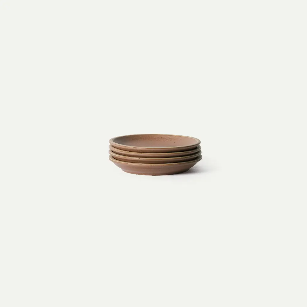 Matte Terracotta Dessert Plates, Set of 4