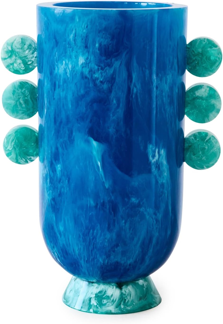 Jonathan Adler Mustique Ripple Resin Vase, Blue