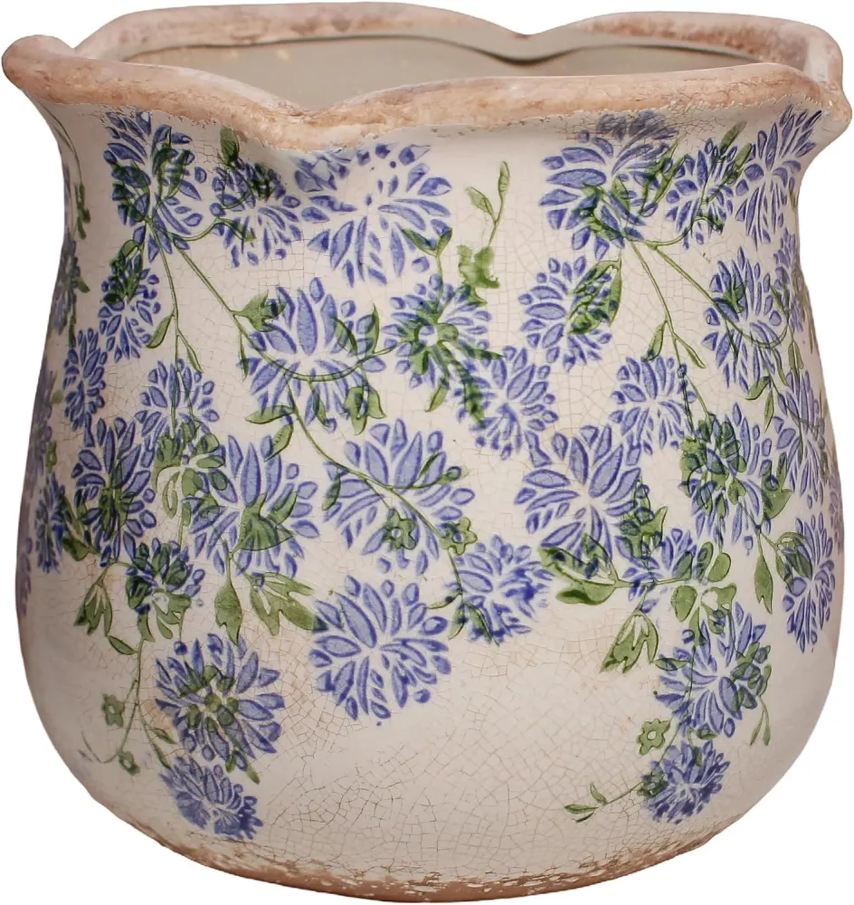 Crackle Glaze Vintage Ceramic Planter
