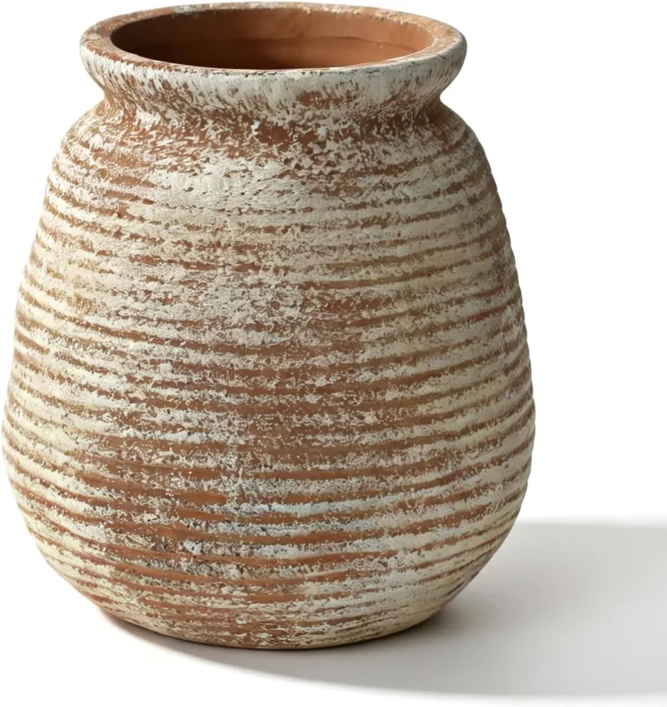 Weathered Terracotta Farmhouse Vase