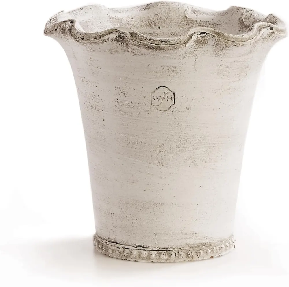 Wakefield Handmade Festonee Vase, White