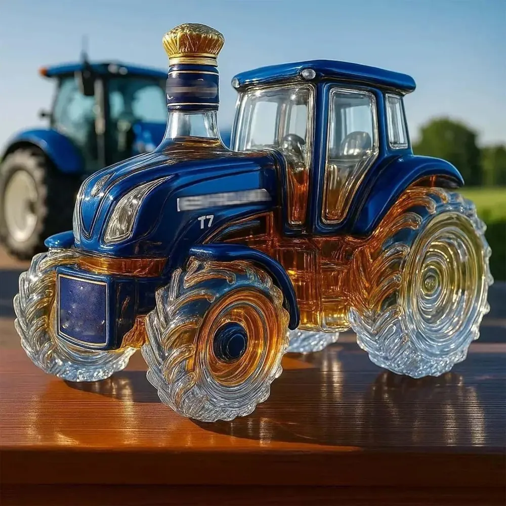 Tractor-Shaped Whiskey Decanter