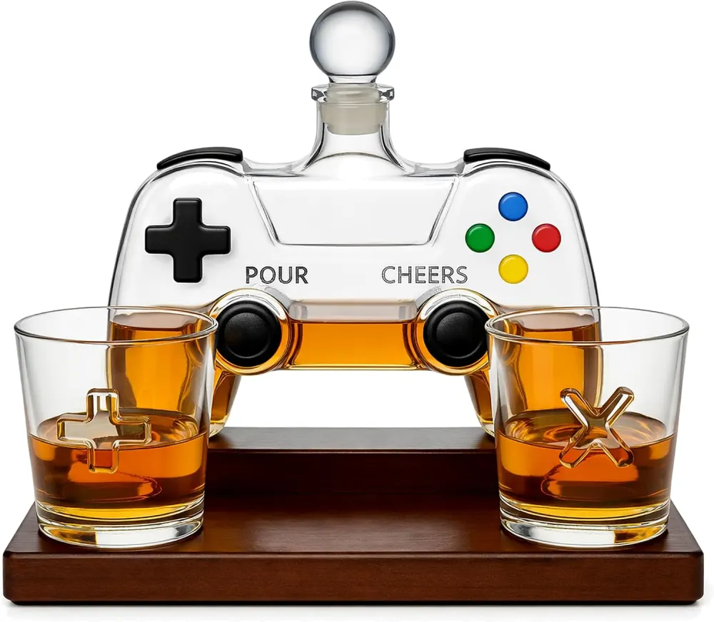 Gaming Controller Whiskey Decanter Set