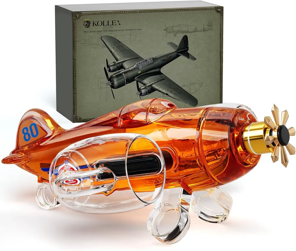 Fighter Aircraft Whiskey Decanter Set