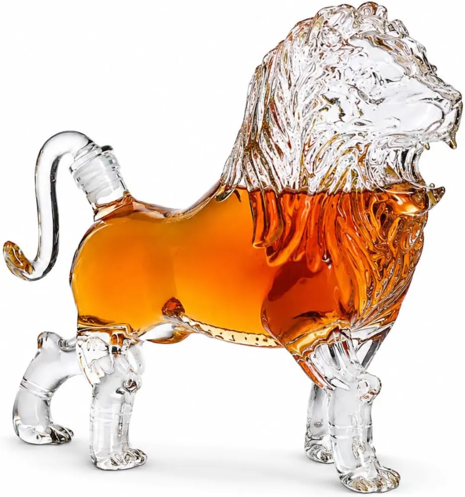 Lion-Shaped Whiskey Decanter