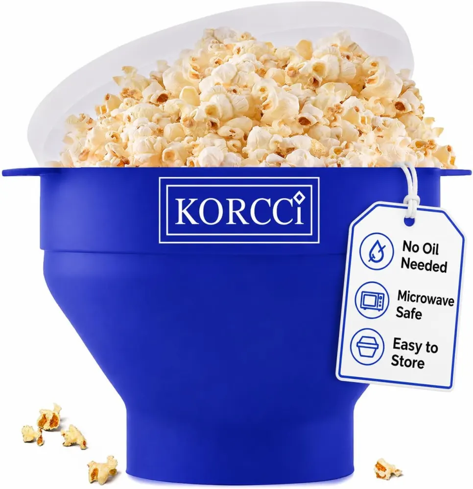 Korcci Microwaveable Silicone Popcorn Popper