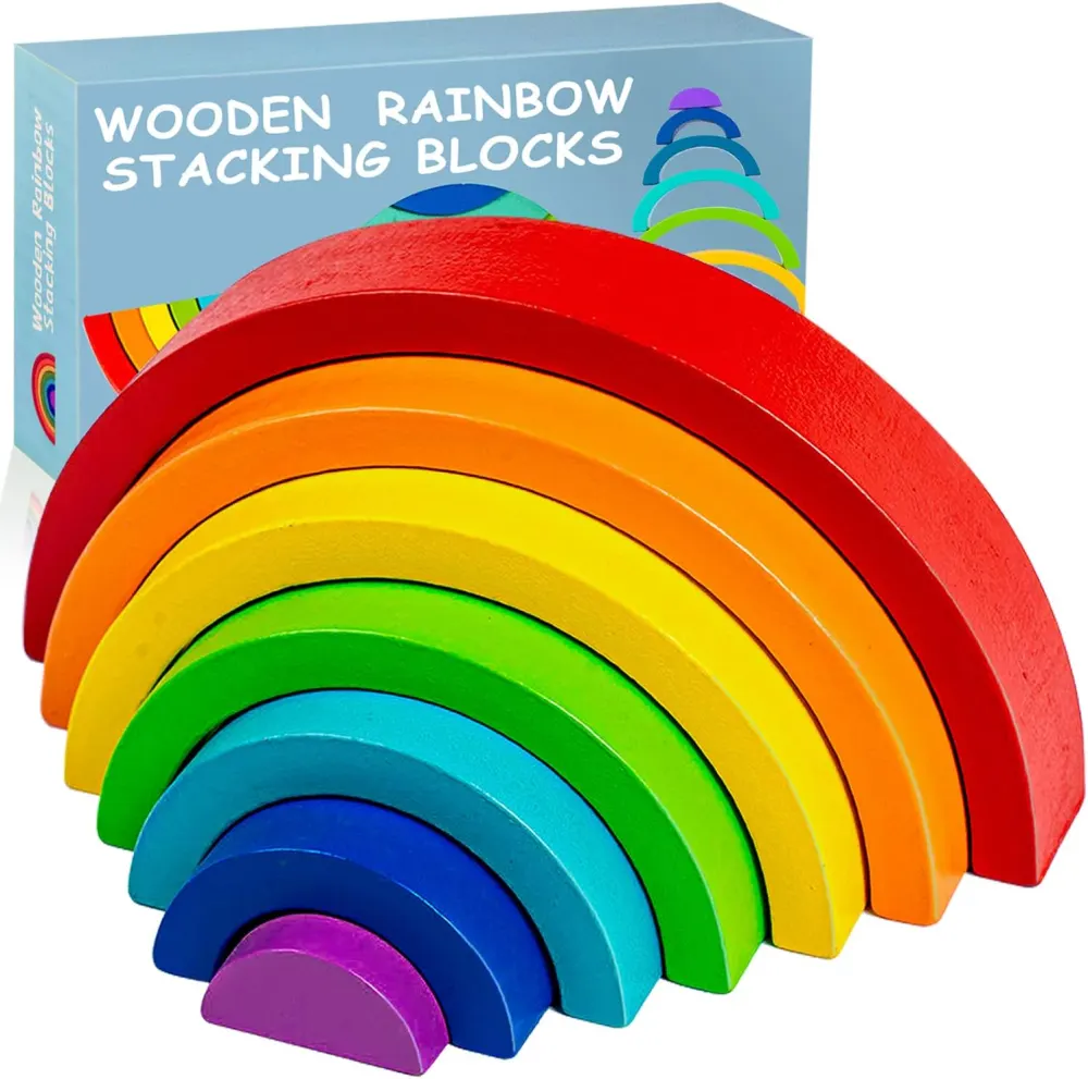 Wooden Rainbow Stacking Toy