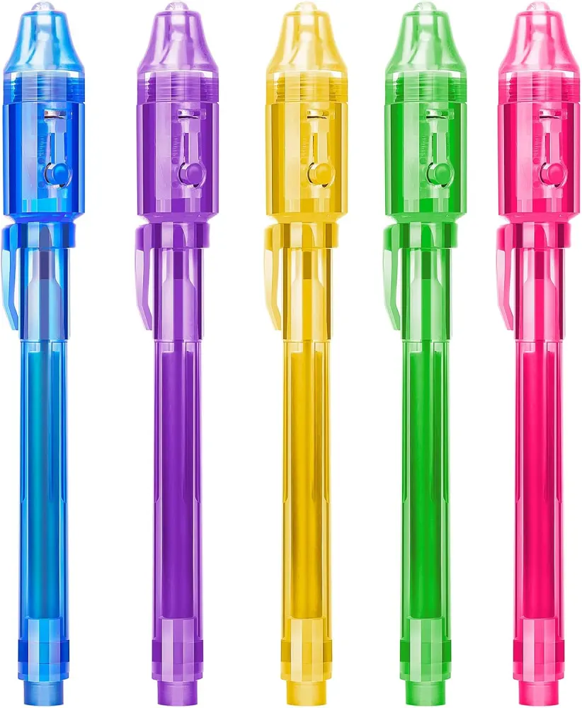 Invisible Ink Spy Pens, 5-Pack