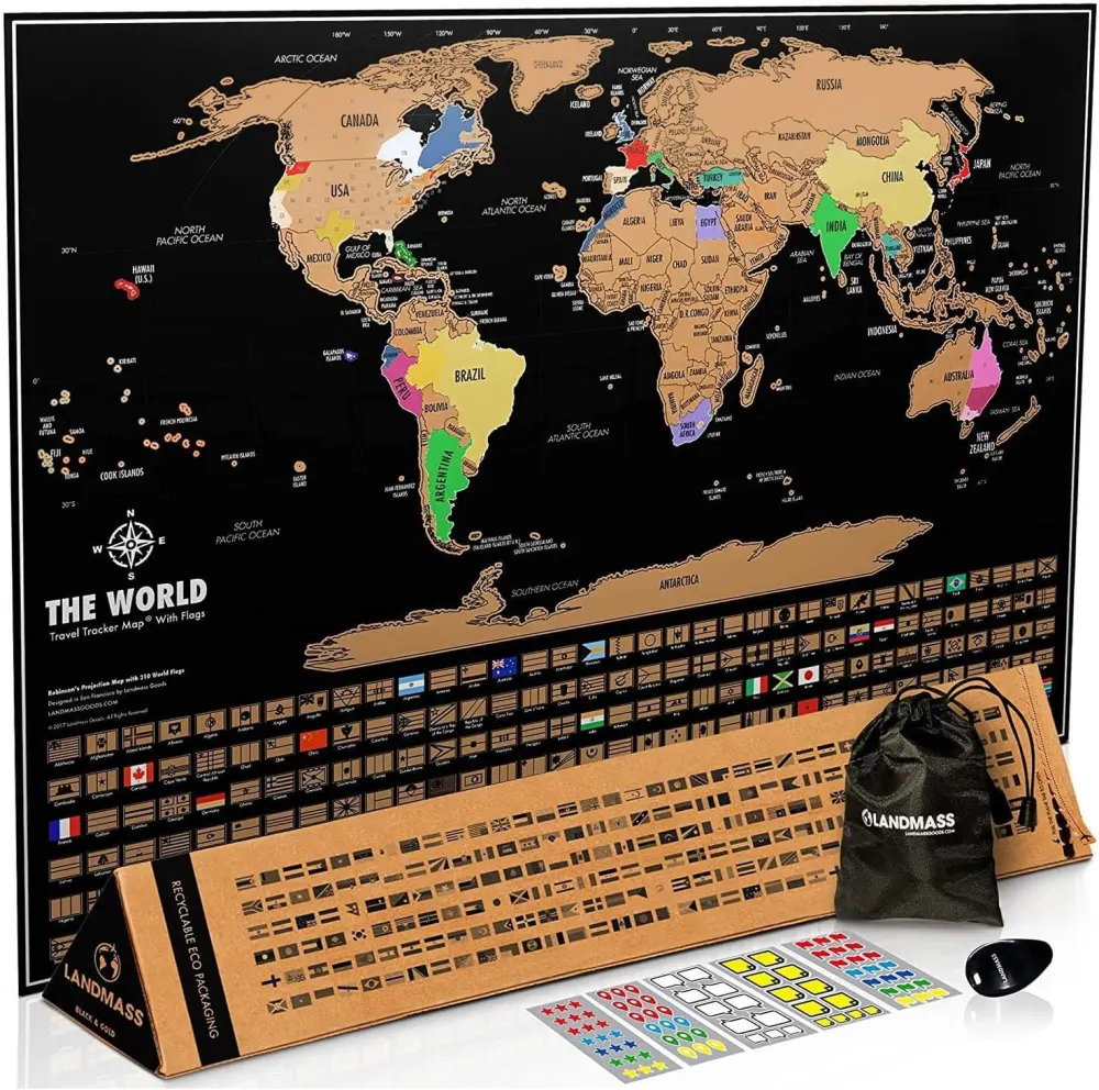 Scratch-Off World Map Poster