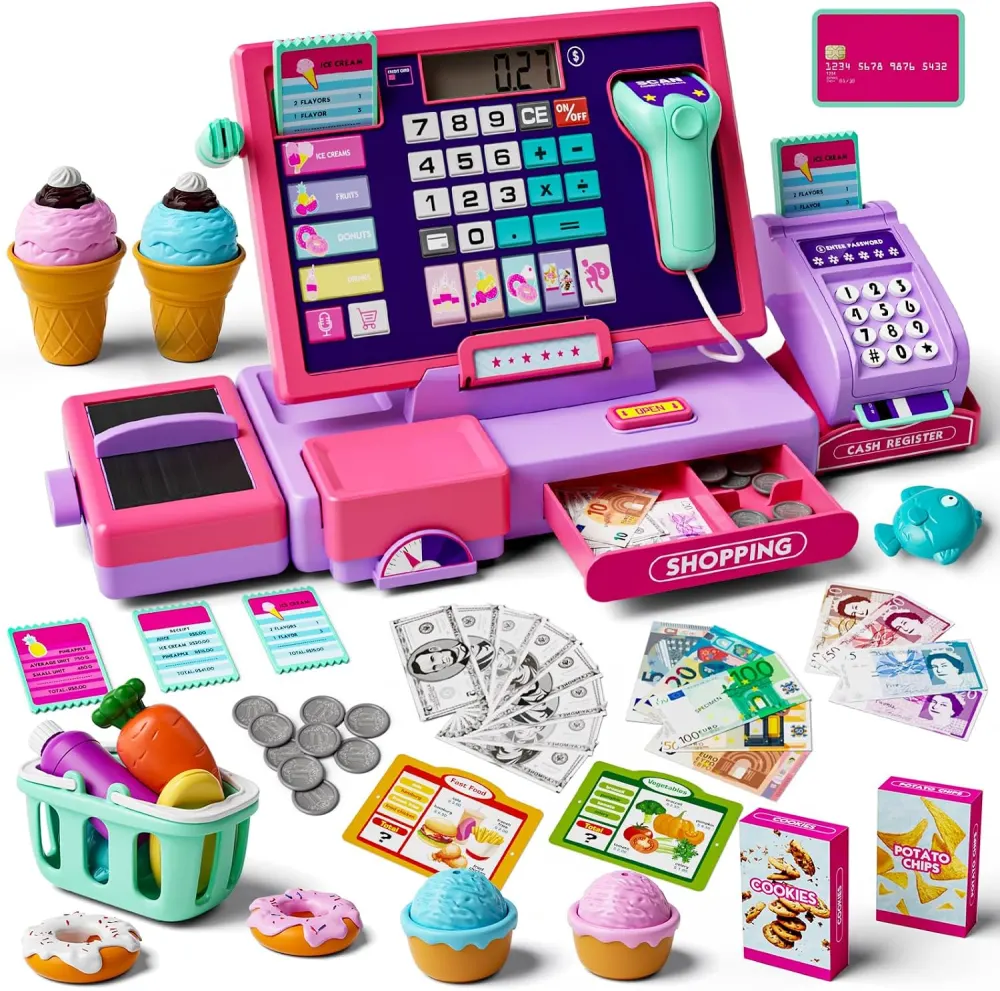 Kids Cash Register Toy with Scanner