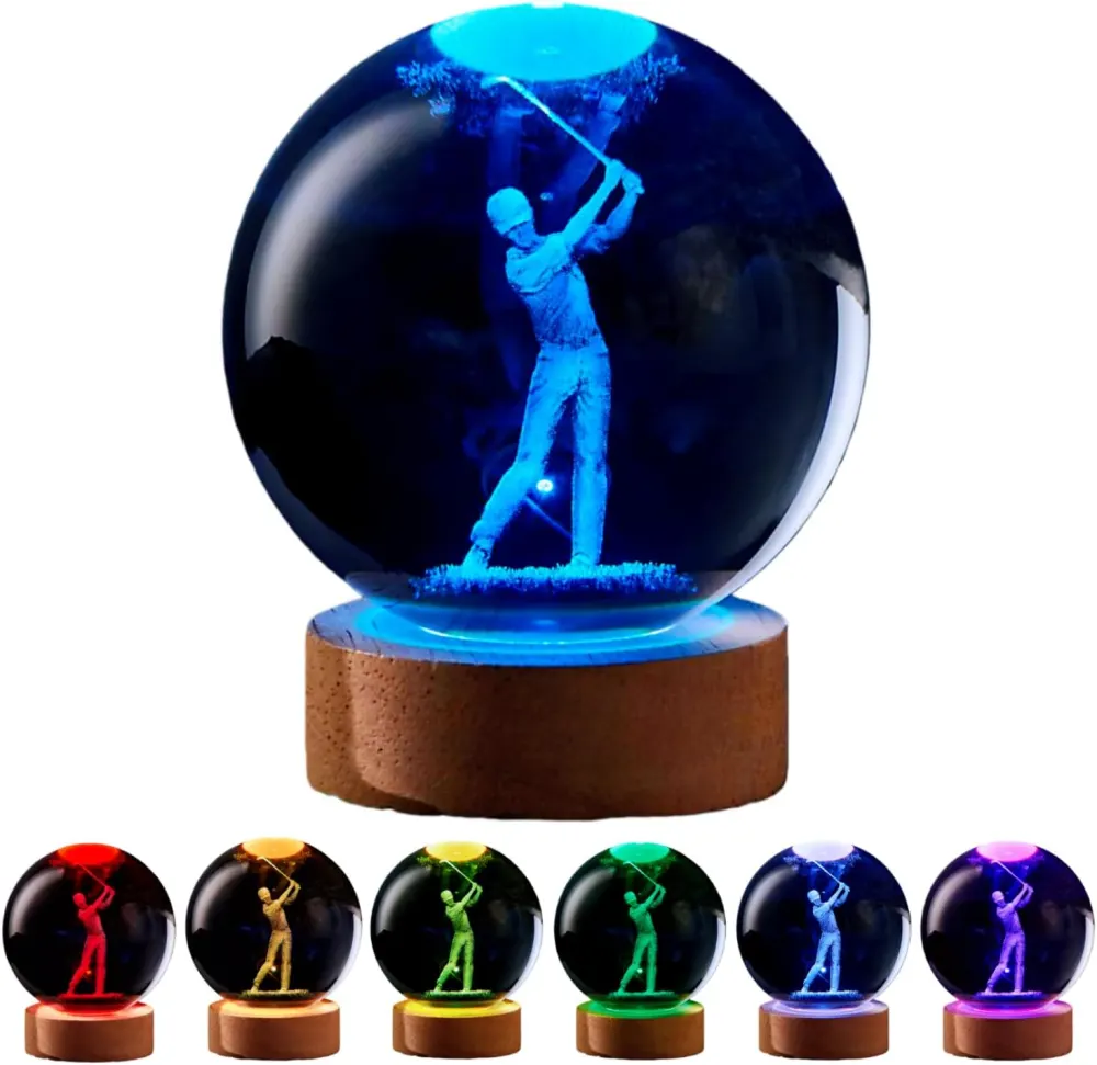3D Golf Crystal Ball Night Light