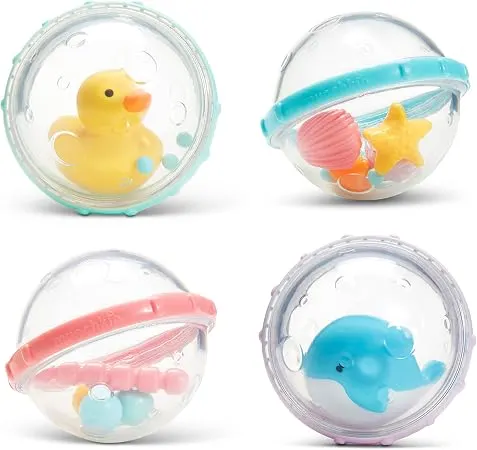 Munchkin Float & Play Bubbles Bath Toy, 4 Count