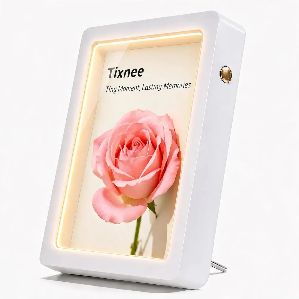 Wooden Recordable Picture Frame with LED Light