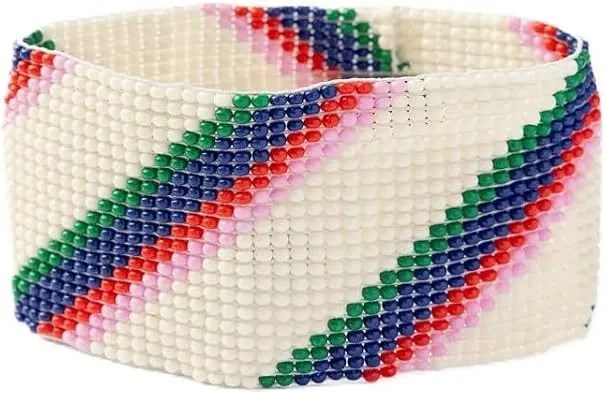 INK + ALLOY Penelope Beaded Boho Stretch Cuff Bracelet
