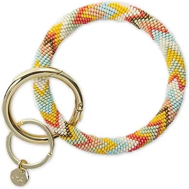 INK + ALLOY Chloe Beaded Key Ring Bracelet Wristlet