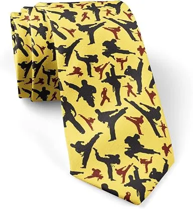 KAWAMOUSE Martial Arts Texture Novelty Necktie