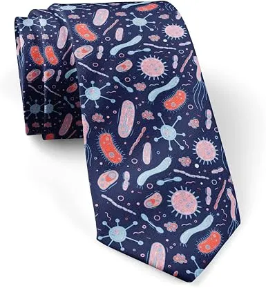 KAWAMOUSE Bacteria Germs Microorganism Novelty Necktie