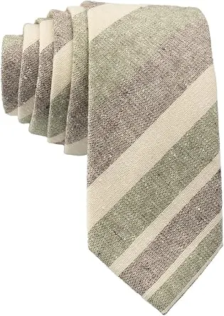 Otis & Oliver Cotton Striped Skinny Tie (Beaumont)