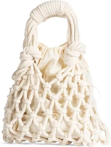Trenza Macrame Net Bag by Tin Marin (Stone Beige)