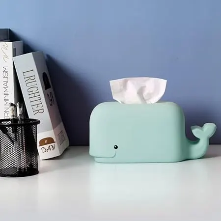 EUBUY Silicone Whale Tissue Box Cover with Phone Holder