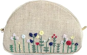 BYKET Small Embroidered Floral Cosmetic Bag