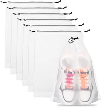 Teskyer Waterproof Shoe Bags for Travel, 6 Pack