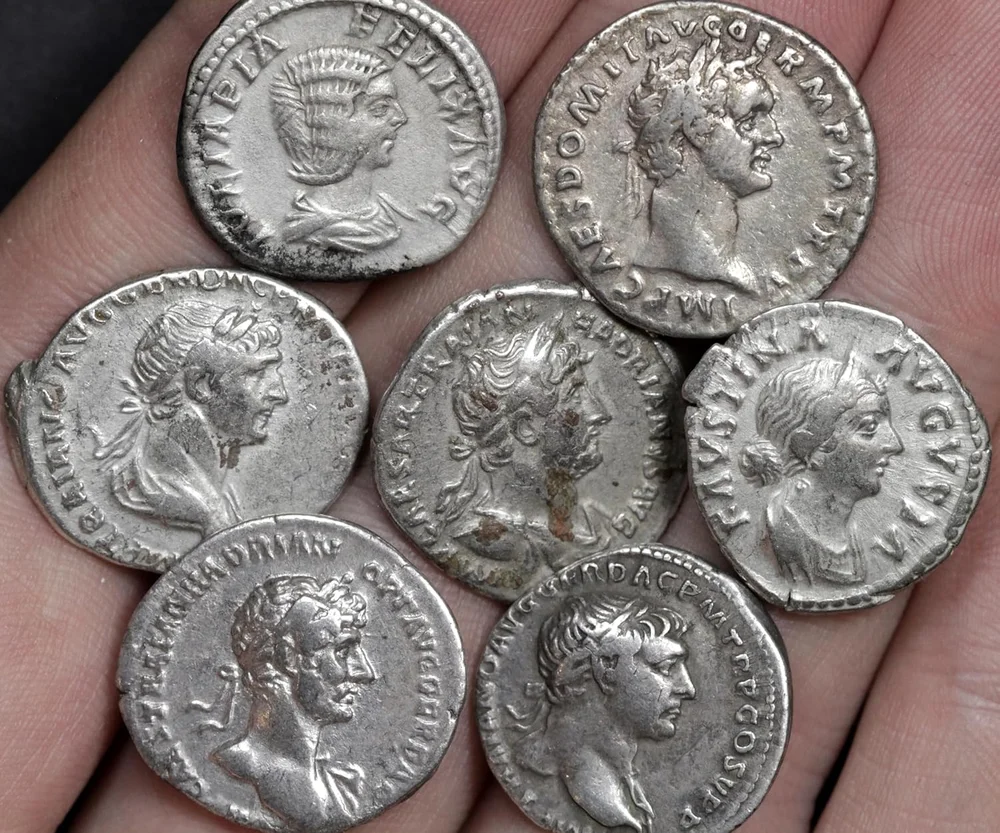 Ancient Rome Silver Denarius Coin, Very Fine Condition, with COA