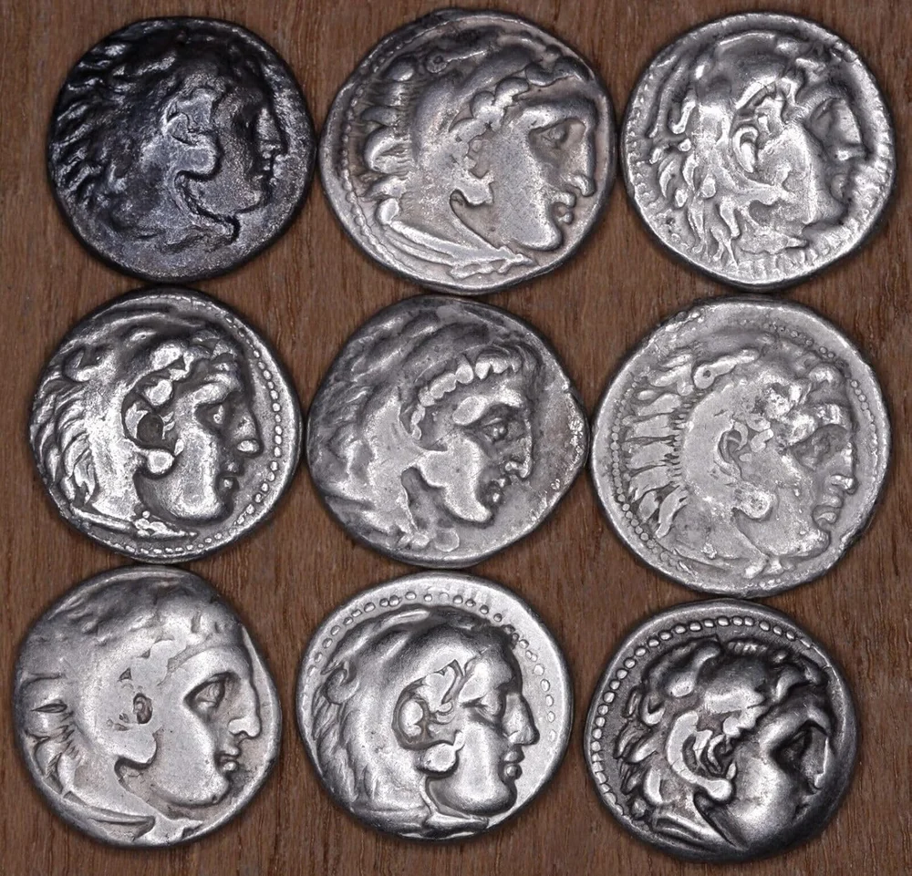 Ancient Greek Alexander the Great Silver Drachm Coin, with COA
