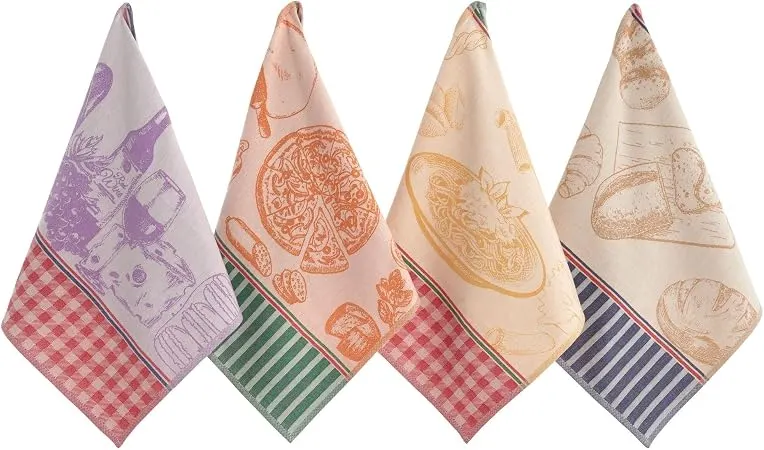 Turkish Cotton Jacquard Towel Set, Gourmet Moments