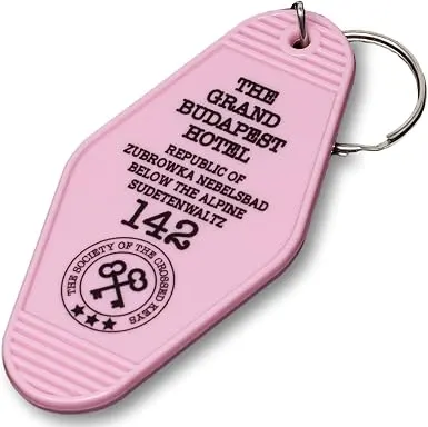 Chillkat Vintage Hotel Motel Keychain (Grand Budapest Hotel Pink)